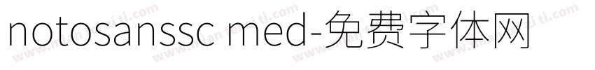 notosanssc med字体转换